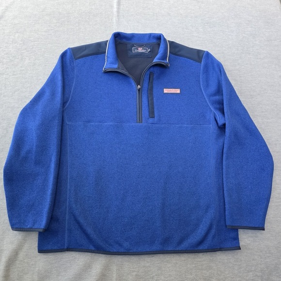 Vineyard Vines Other - Vineyard Vines Fleece Jacket Men's XL Navy Blue Full Zip Pullover